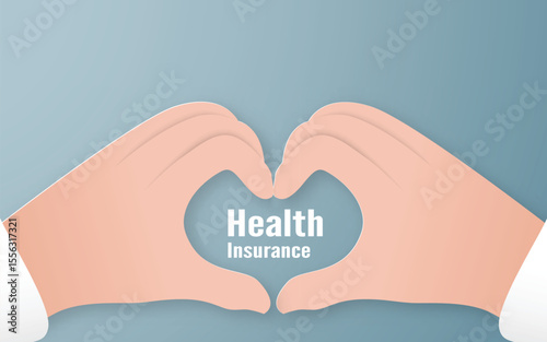 family health care and insurance concept