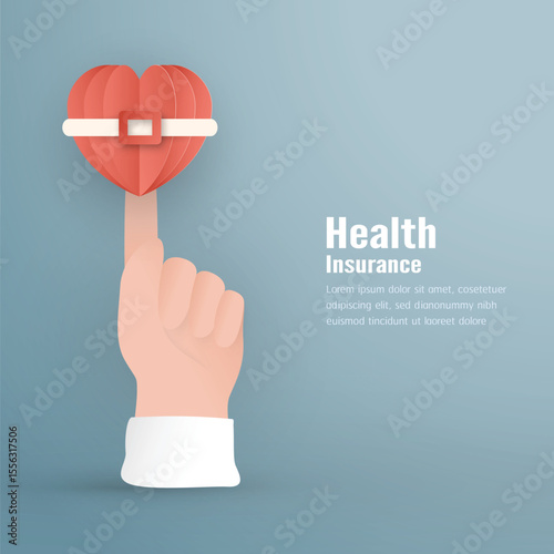 family health care and insurance concept