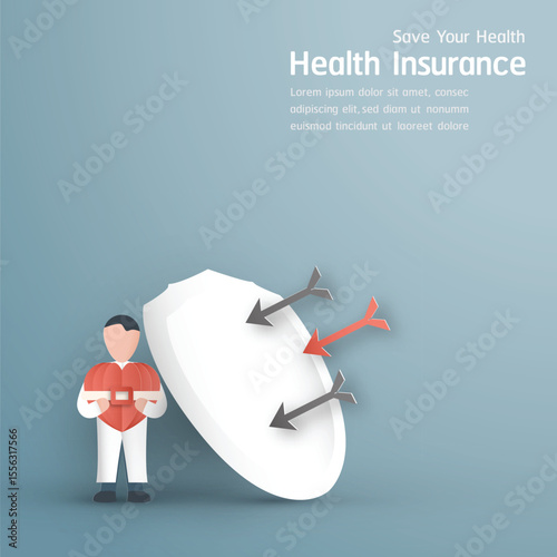 family health care and insurance concept