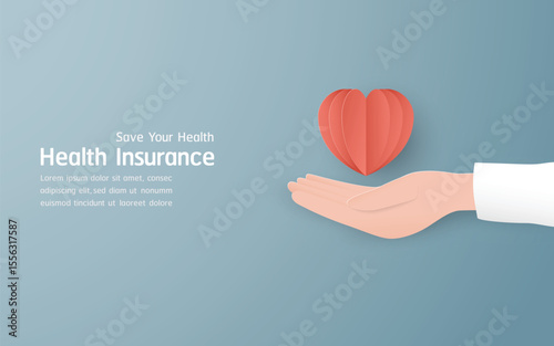 family health care and insurance concept