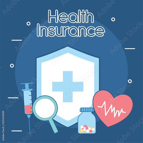 family health care and insurance concept
