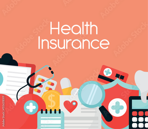 family health care and insurance concept