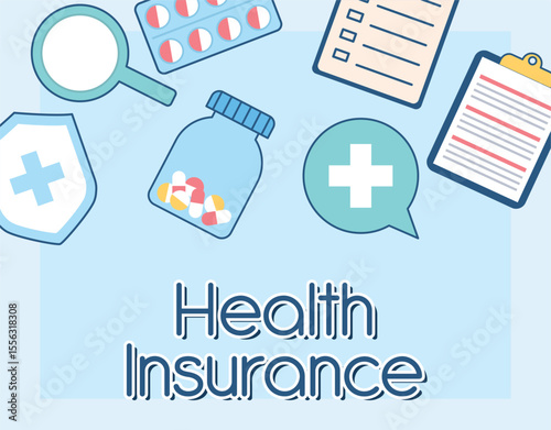 family health care and insurance concept