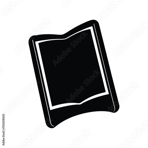 Simple Black and White Ebook Icon Digital book