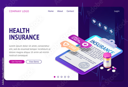 family health care and insurance concept