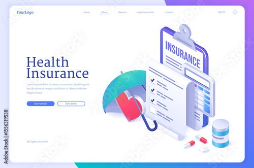 family health care and insurance concept