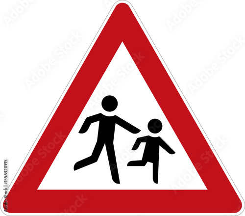 Kinder – Aufstellung links– StVo DE, Vektor (SVG)