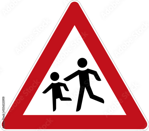 Kinder – Aufstellung rechts – StVo DE, Vektor (SVG)