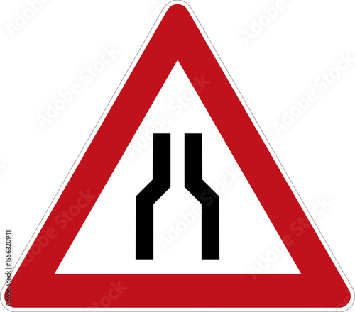 Verengte Fahrbahn – StVo DE, Vektor (SVG)