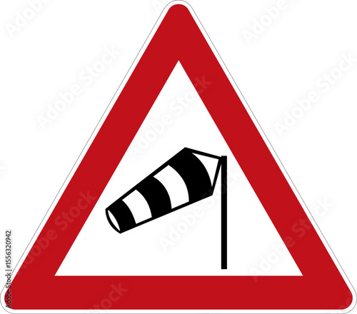 Seitenwind von rechts – StVo DE, Vektor (SVG)