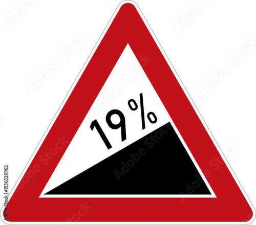 Steigung 19% – StVo DE, Vektor (SVG)