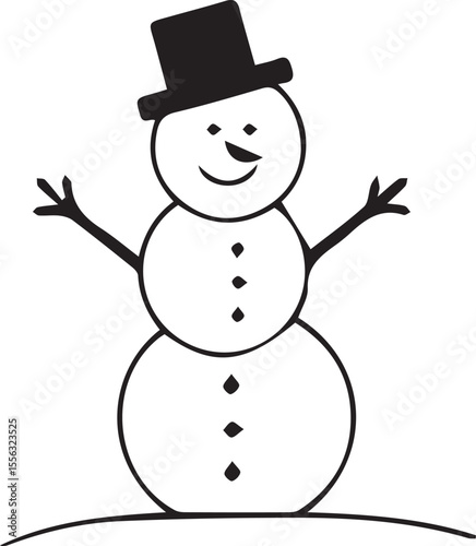 snowman with a scarf
