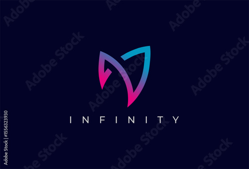 Infinity Logo, Letter N with Infinity combination, suitable for technology and company logo design, vector illustration