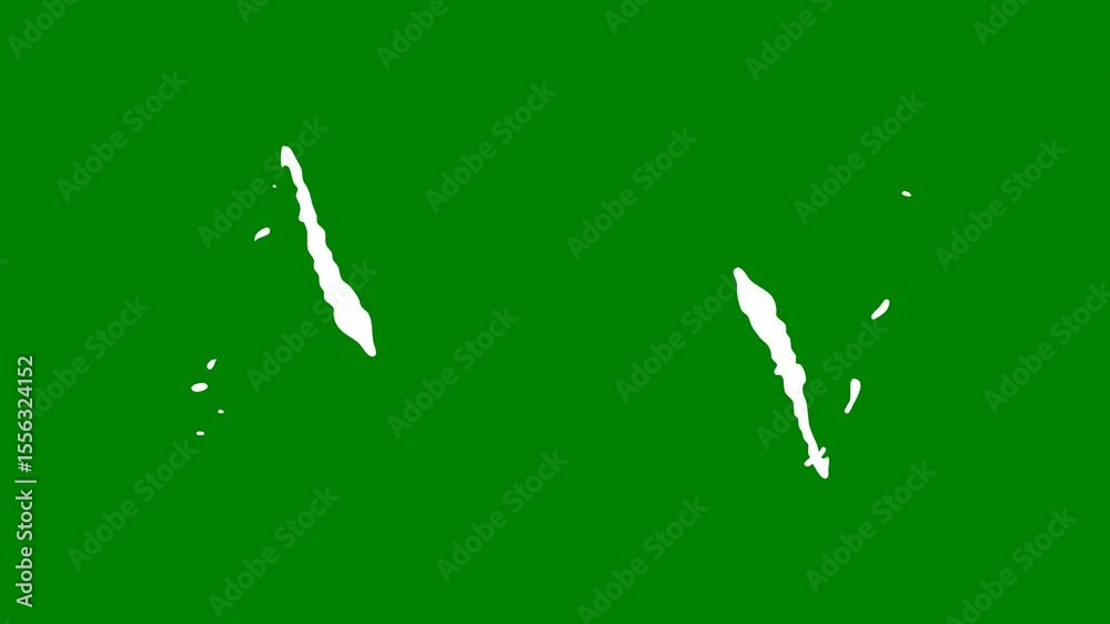 A green background with white border and outline of the island screen on it shape map dots country new zealand green screen animated chromakey background scene layers composition creative