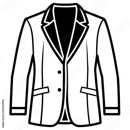 Classic Blazer Silhouette Vector