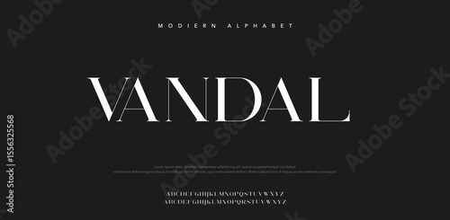 Vandal creative modern stylish calligraphy letter logo design