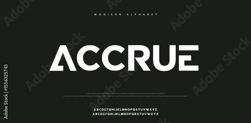 Accure capital alphabet letter logo design