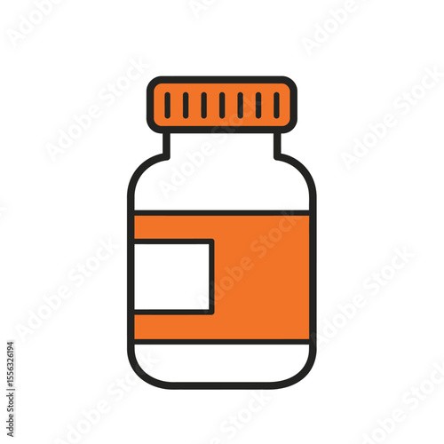 medicine bottle and pills