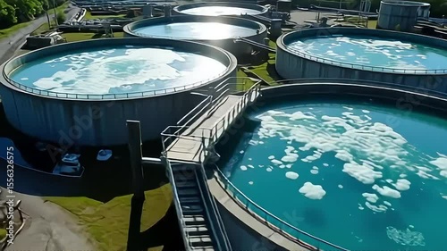 Exploring water treatment plant and the process of purification tanks for clean water supply and sustainability