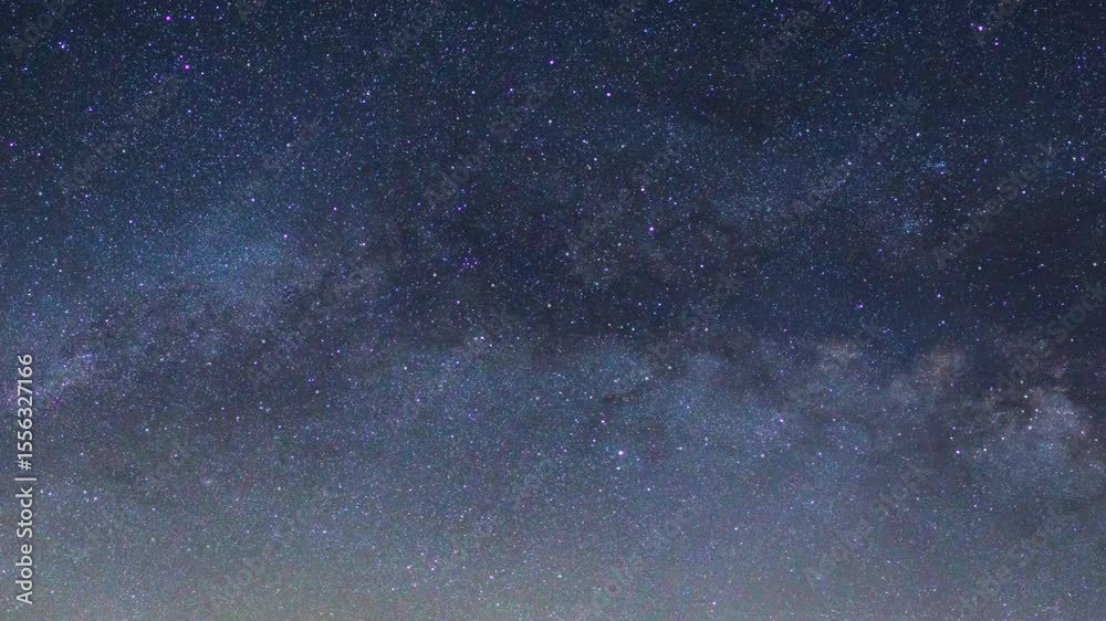Abstract background. Stars in the night sky animation, night sky moves behind the stars. 4k photo video time lapse of starry night sky.Abstract natural background.