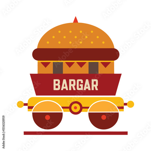  Burger logo vector illustration.