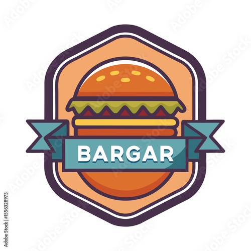  Burger logo vector illustration.
