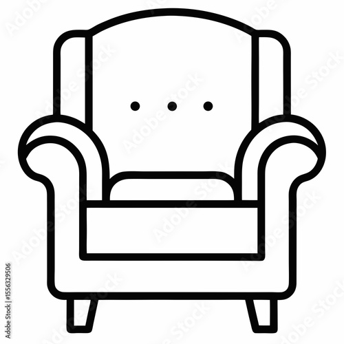 Simple Outline of an Armchair