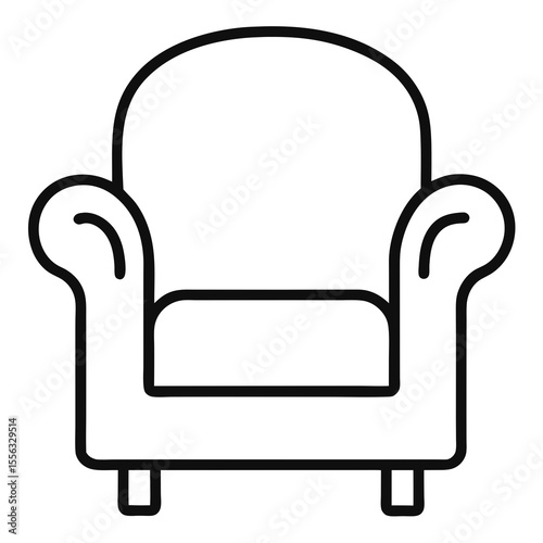 Simple Outline of an Armchair