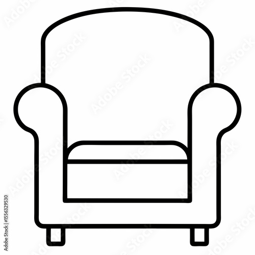 Simple Outline of an Armchair