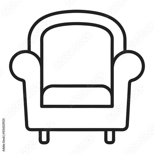 Simple Outline of an Armchair