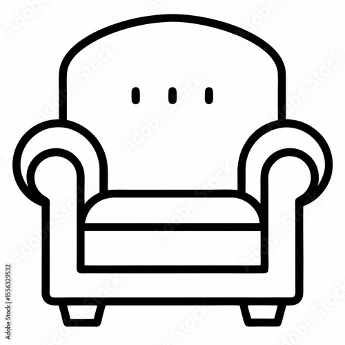 Simple Outline of an Armchair