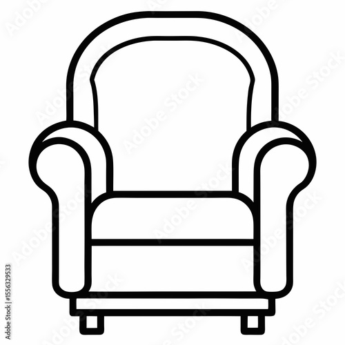 Simple Outline of an Armchair