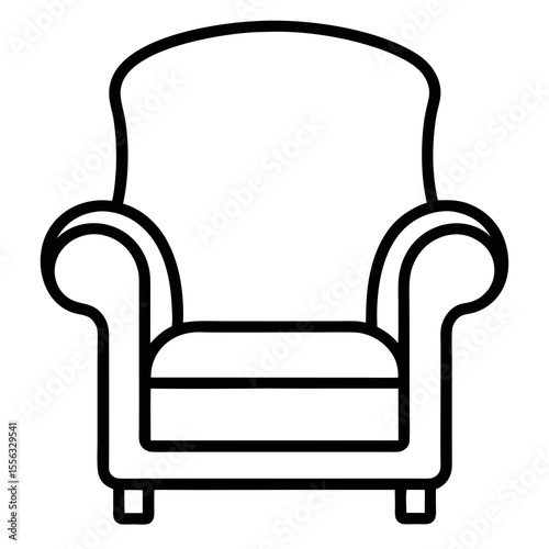 Simple Outline of an Armchair