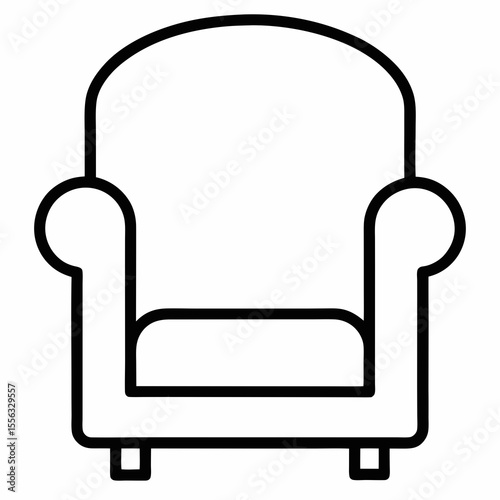 Simple Outline of an Armchair
