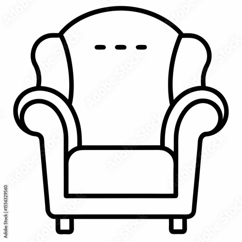 Simple Outline of an Armchair