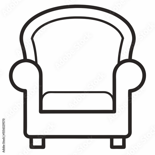 Simple Outline of an Armchair
