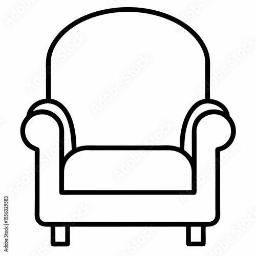 Simple Outline of an Armchair