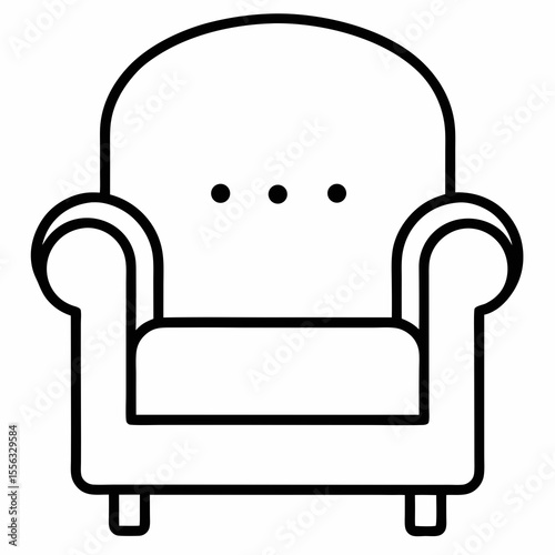 Simple Outline of an Armchair