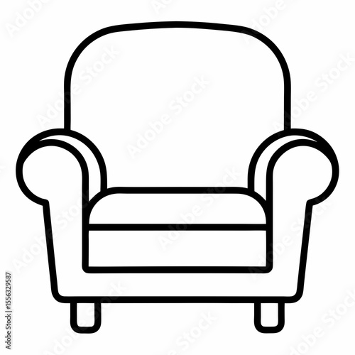 Simple Outline of an Armchair