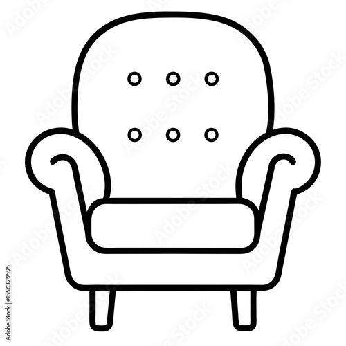 Simple Outline of an Armchair