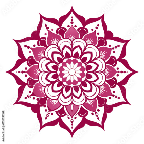 - A highly detailed, floral mandala with elaborate petal shapes and swirling linework, resembling an ornate lace structure.