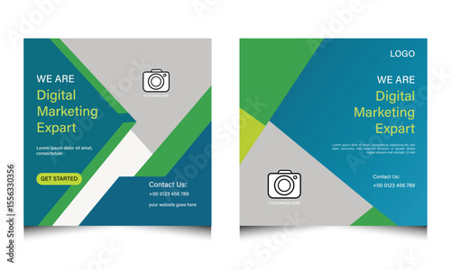 modern digital marketing agency flyer set