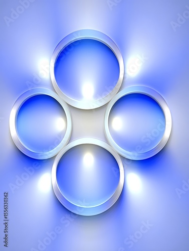 Abstract circles, light effect