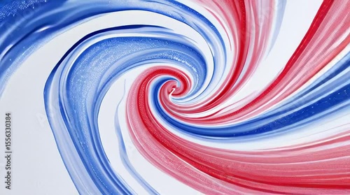 Liquid swirls of red white and blue for abstract background with a patriotic lean