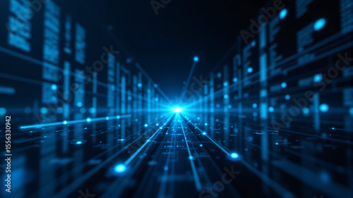 Futuristic Data Center with Advanced Technology