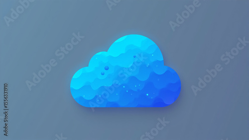 Cloud Icon Illustration for Technology and Data Storage