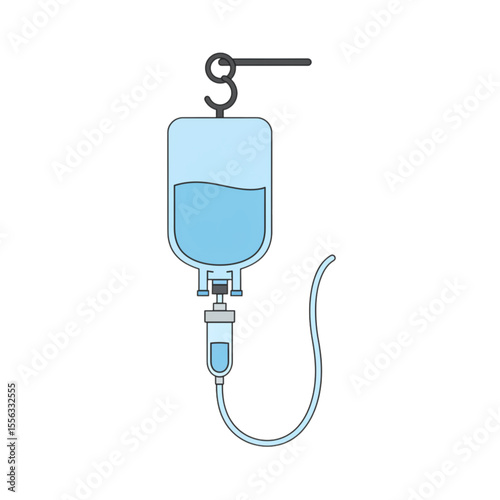 IV Drip Bag Vector