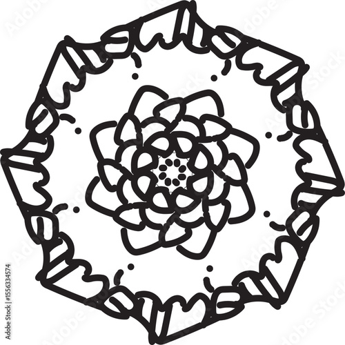 ornamental round lace pattern