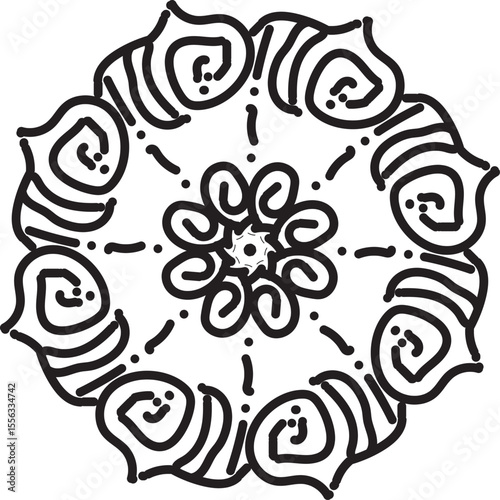black and white floral pattern