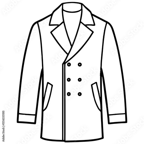 Stylish Overcoat Silhouette Design